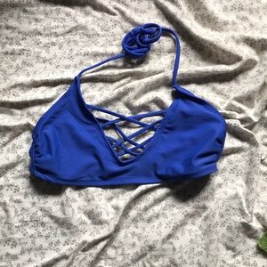 blue bikini top